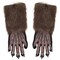 Werewolf Hand Costume Gloves - Brown Hairy Wolf Claw Hands Paws Monster Costume Accessories for Kids and Adults